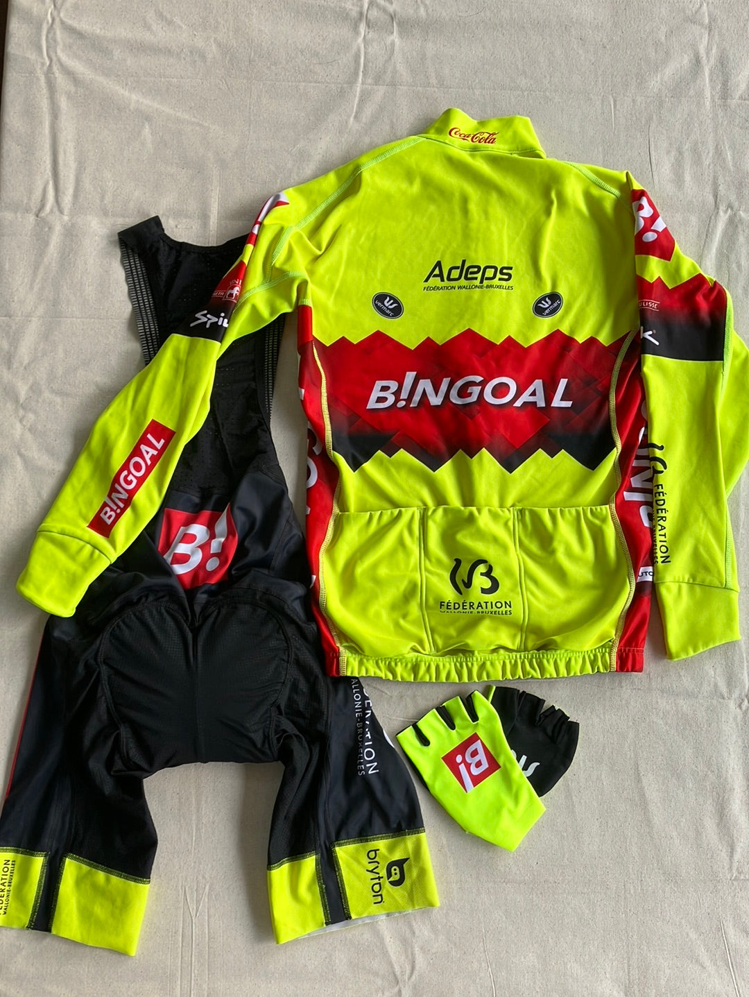 Cycling Kit Bundle - Thermal Jersey, Bib Shorts & Gloves | Vermarc | Bingoal WB Pro Team | Pro Cycling Kit