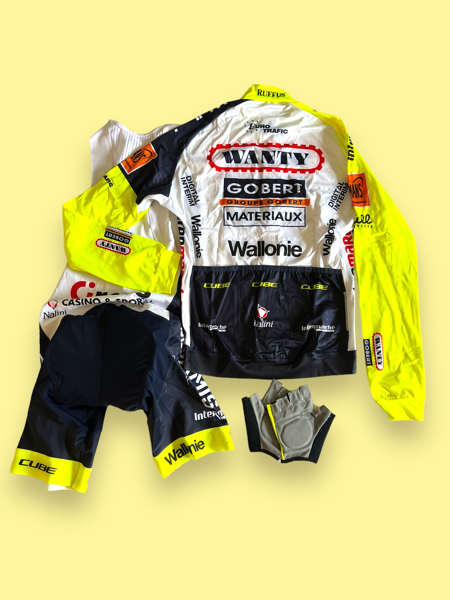 Jersey, Bib Shorts & Gloves Bundle | Nalini | Intermarche Wanty Gobert | Pro Team Cycling Kit