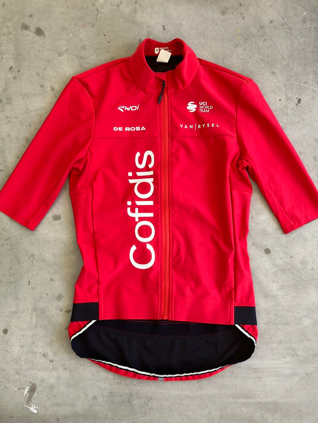 Cofidis | Van Rysel Short Sleeve Thermal Gabba Jacket | Red | Pro-Issued Pro Team Kit