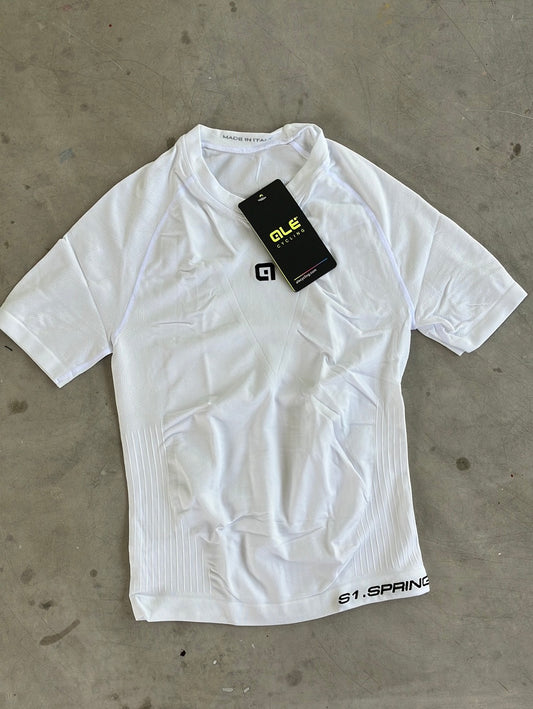 Bardiani | Ale - Short Sleeve Base Layer | White | S/M | Pro-Issued Team Kit