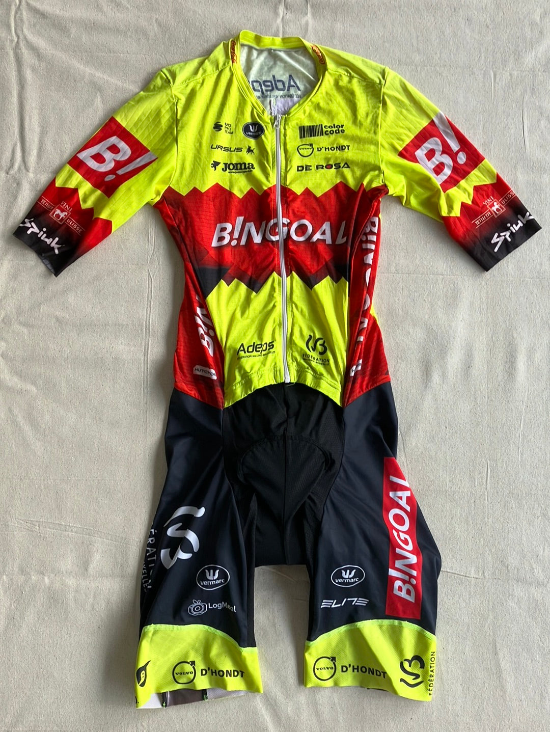 Short Sleeve Road Suit | Vermarc | Bingoal WB Pro Team | Pro Cycling Kit