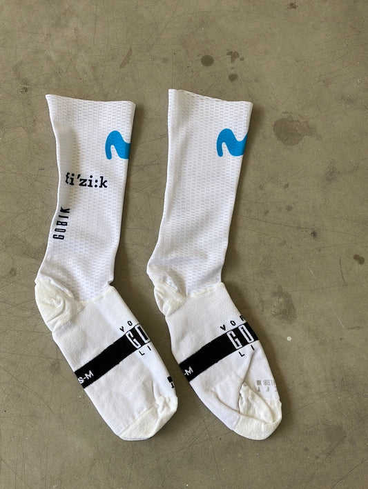 Cycling Aero Socks | Gobik | White | Movistar | Pro Kit