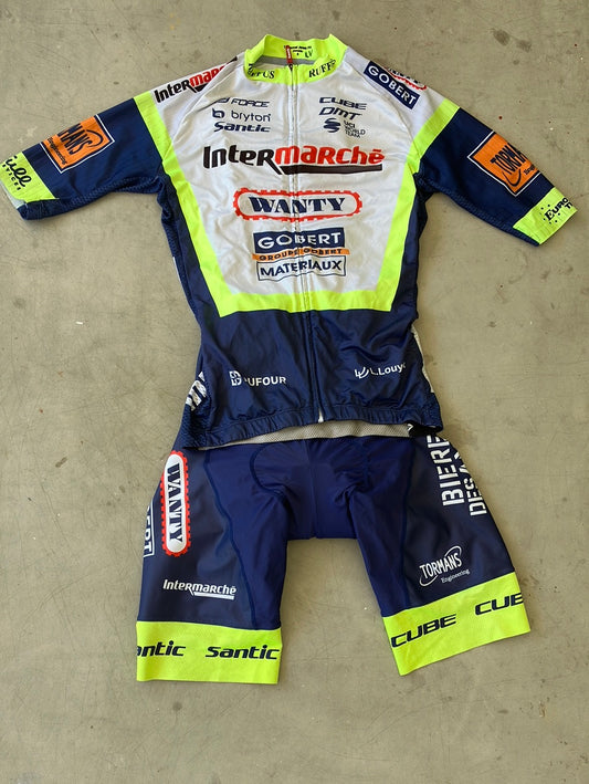 Short Sleeve Light Jersey and Bib Short - Rider issued bundle  |Santic | Intermarche Wanty Gobert |Pro Cycling Kit