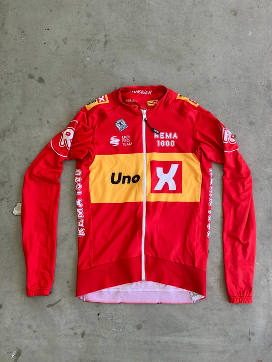 Uno-X | Bioracer Long Sleeve Mid-Weight Jersey | S | Pro-Issued Team Kit