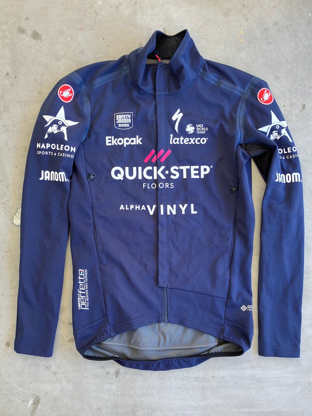 Soudal / Deceuninck Quick-Step | Castelli Perfetto Long Sleeve Light Gabba Jacket / Jersey| Navy | Pro-Issued Team Kit