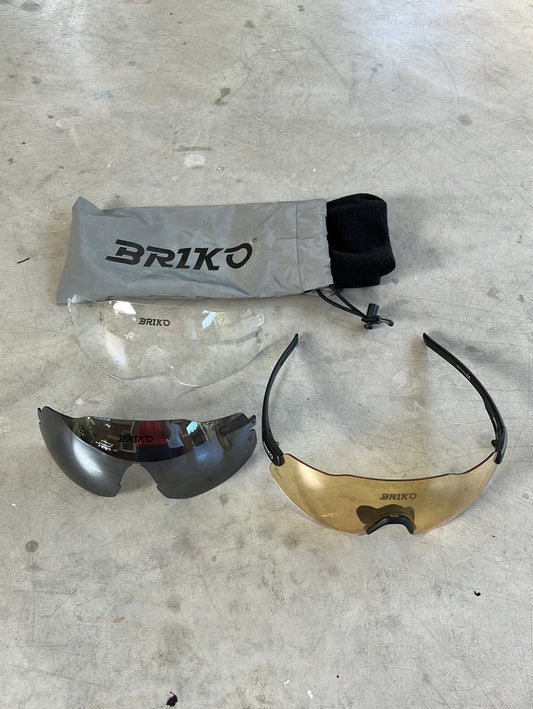 Bardiani | Briko - Starlight 2.0 Sunglasses with Spare Lenses | Black | Pro-Issued Team Kit