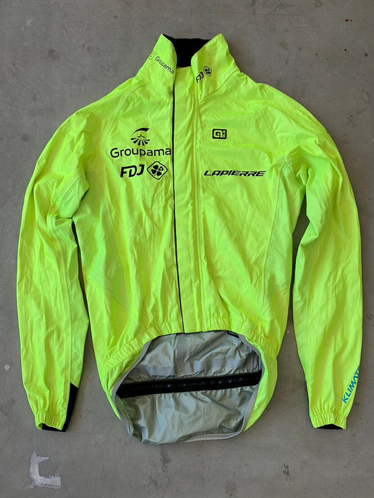 Long Sleeve Rain Jacket Winter | Ale | Yellow | Groupama Française des Jeux | Pro Cycling Kit