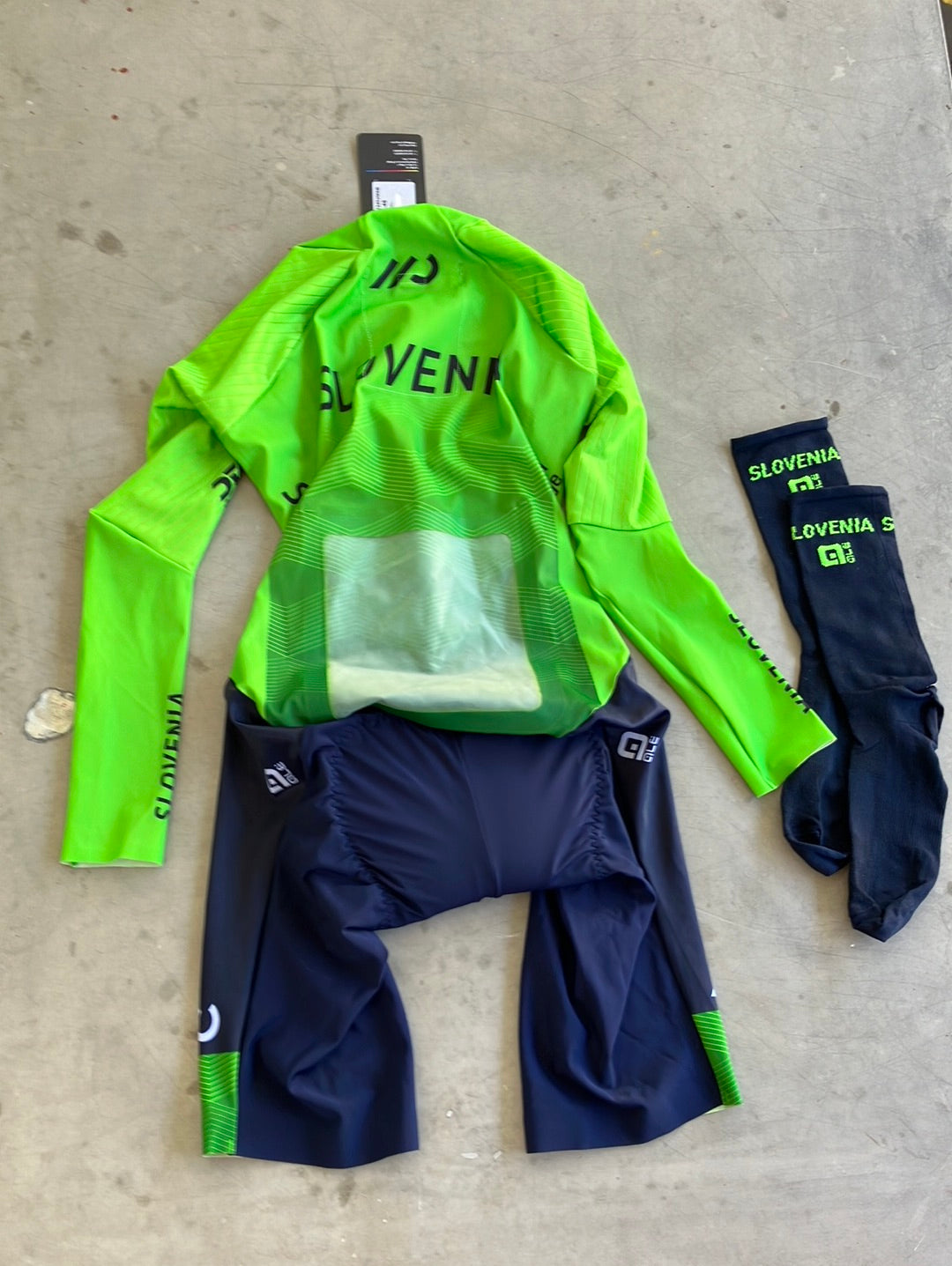 TT Suit Long Sleeve & Socks Bundle | Ale | Slovenia National Team | Pro Cycling Kit