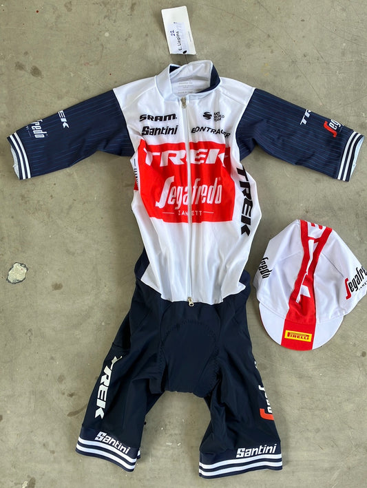 Cycling Kit Bundle - Aero Road Suit & Cap | Santini | Trek Segafredo | Pro-Issued Cycling Kit