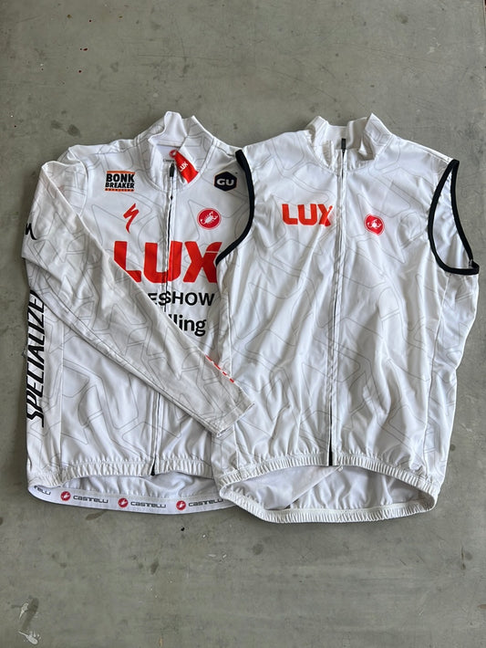 Cycling Kit Bundle - Jersey Long Sleeve & Rain Vest | Castelli | Lux Specialized | Pro-Issued Pro Team Kit