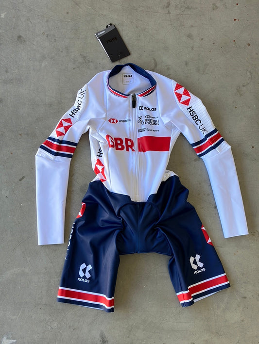 Long Sleeve Aero TT Suit Time Trial  Skinsuit | Kalas | Team GB Great Britain - British Cycling GBR | Pro Cycling Kit