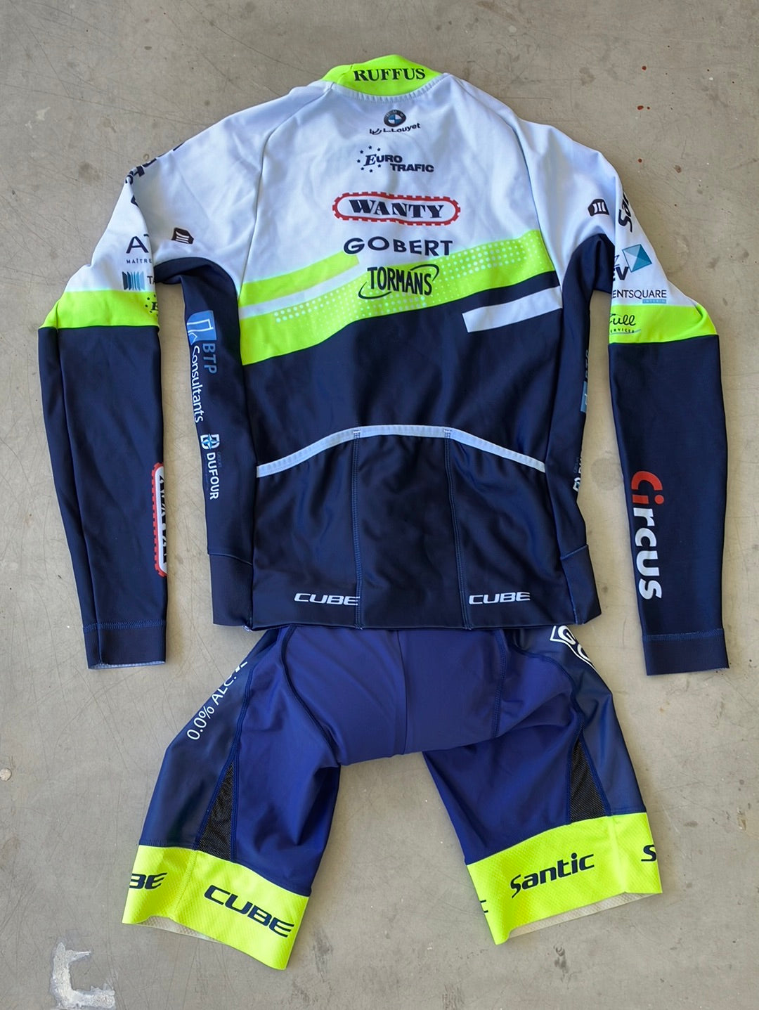 Long Sleeve Jersey and Bib Short - Rider issued bundle  |Santic | Intermarche Wanty Gobert |Pro Cycling Kit