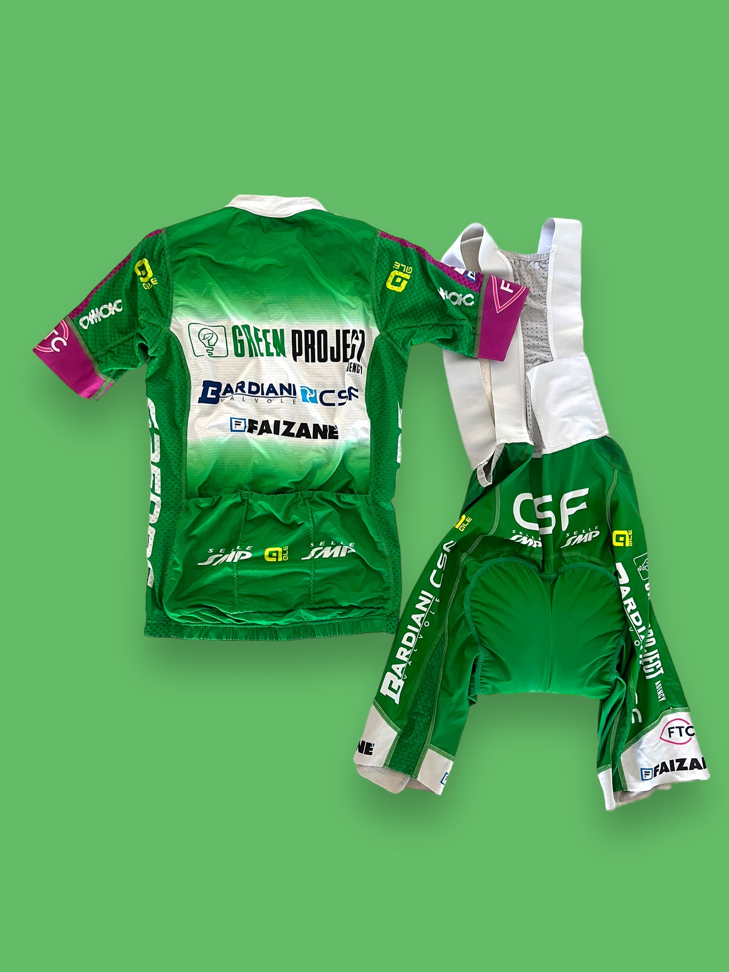 Cycling Kit Bundle - Jersey, Bib Shorts & Aero Socks | Ale | Bardiani Green Project Pro Team | Pro Cycling Kit