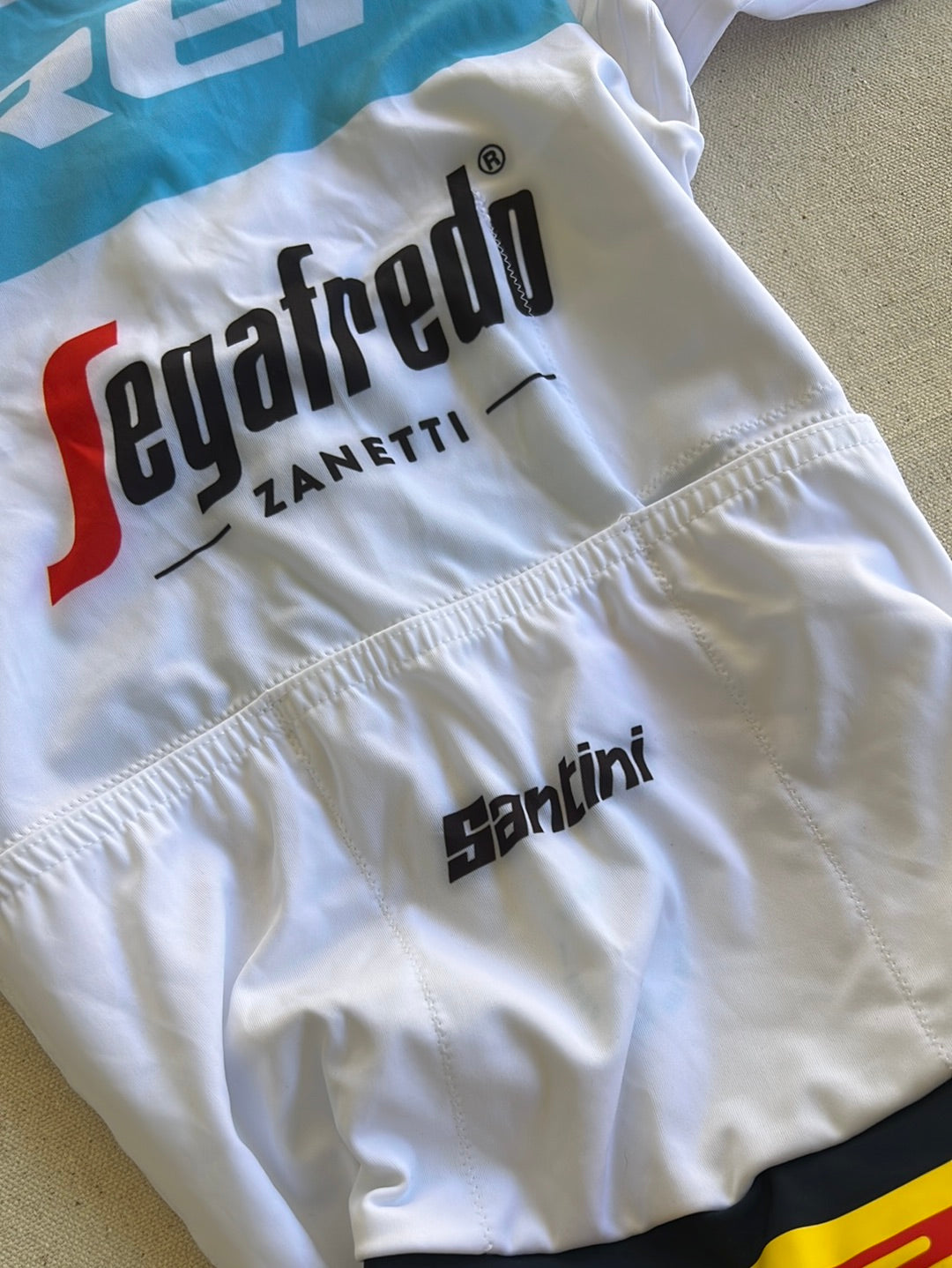 Women's Aero Road Suit - World Champion Arm Bands | Santini | Trek Segafredo Women's Team | Pro Cycling Kit