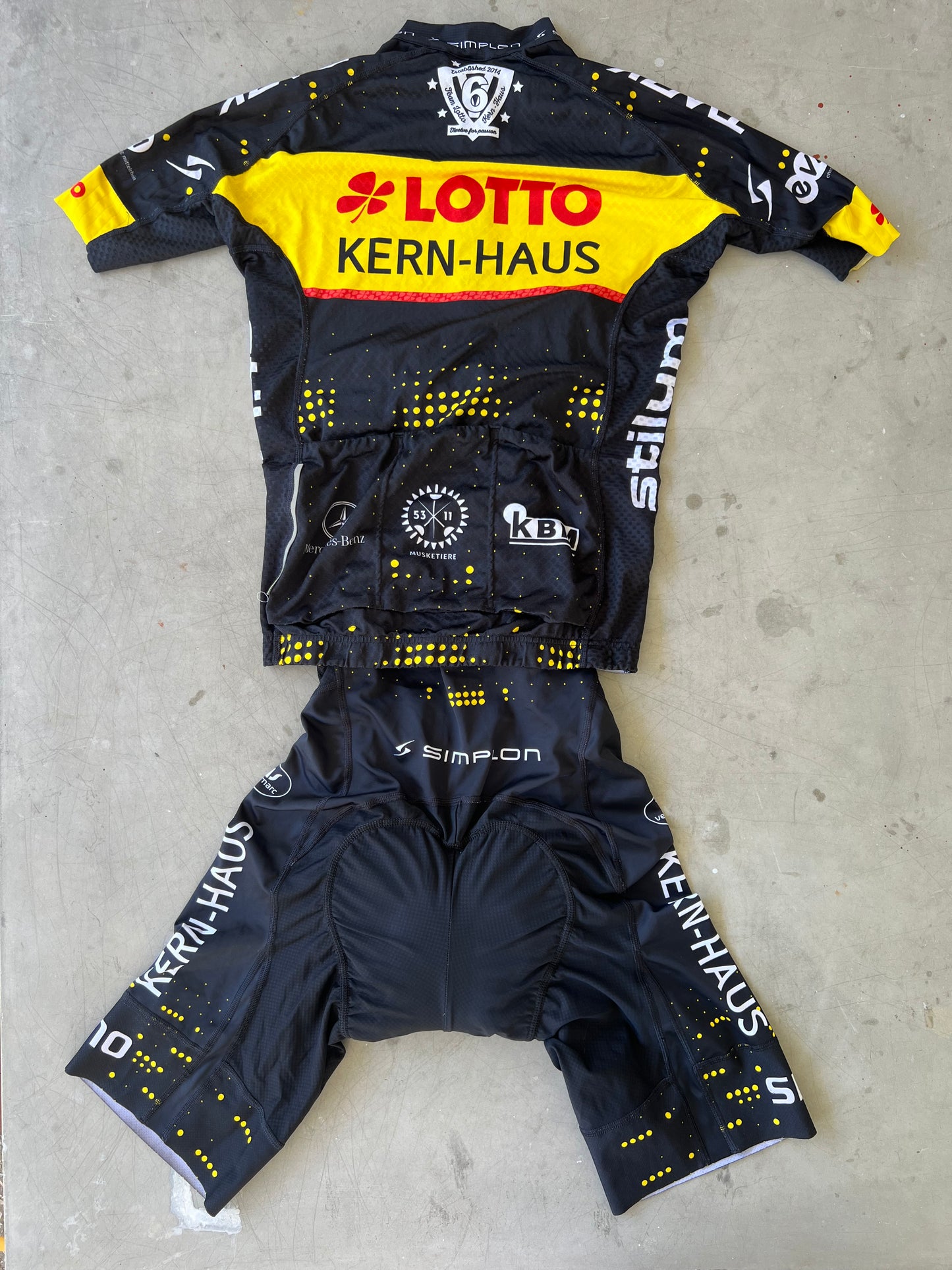 Lotto Kernhaus | Vermarc Bundle - Jersey and Bibs | Size S/M | Rider-Issued Pro Team Kit