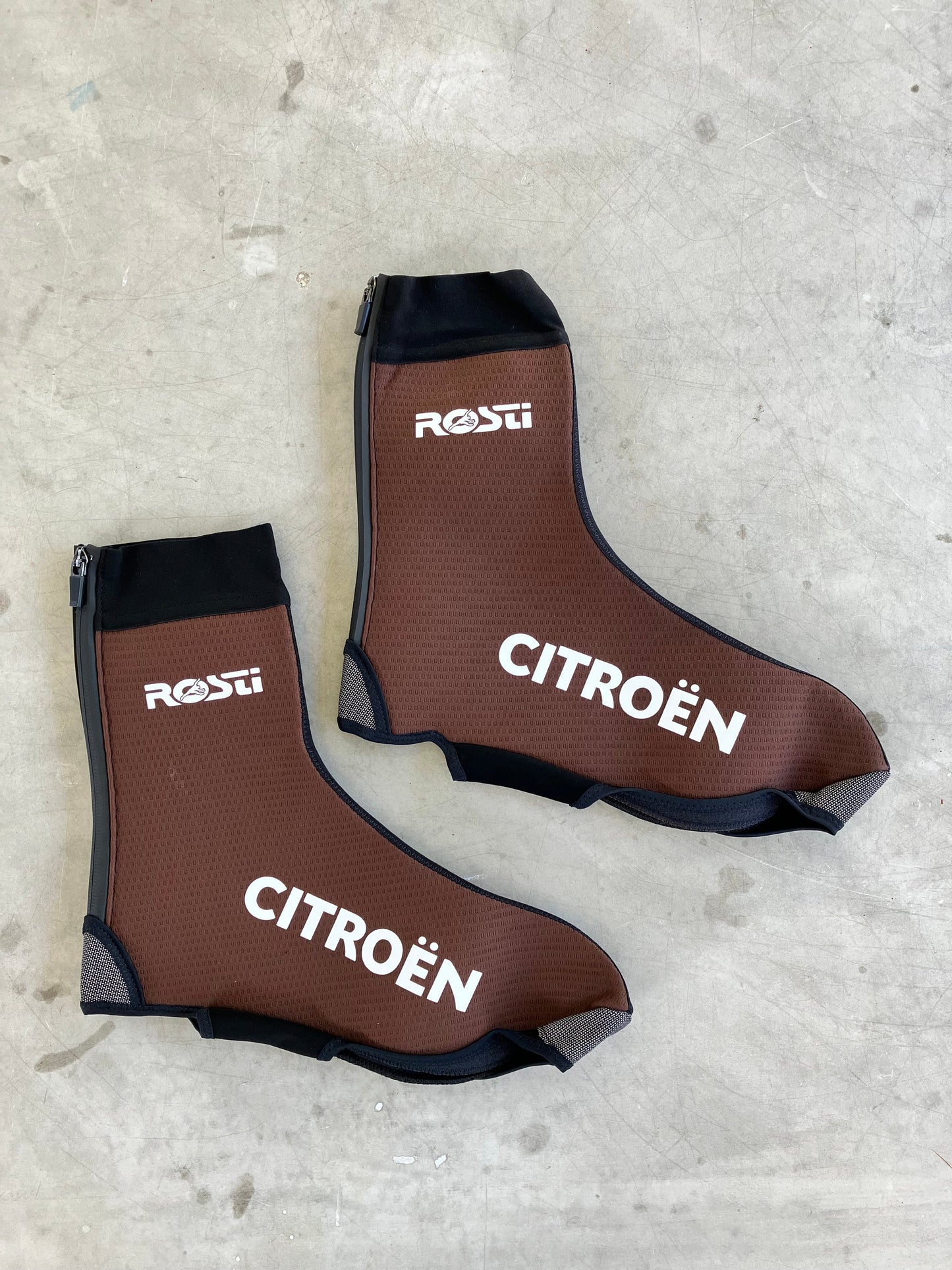 AG2R Citroen | Rosti Winter Thermal Shoe Covers | Brown | Rider-Issued Pro Team Kit