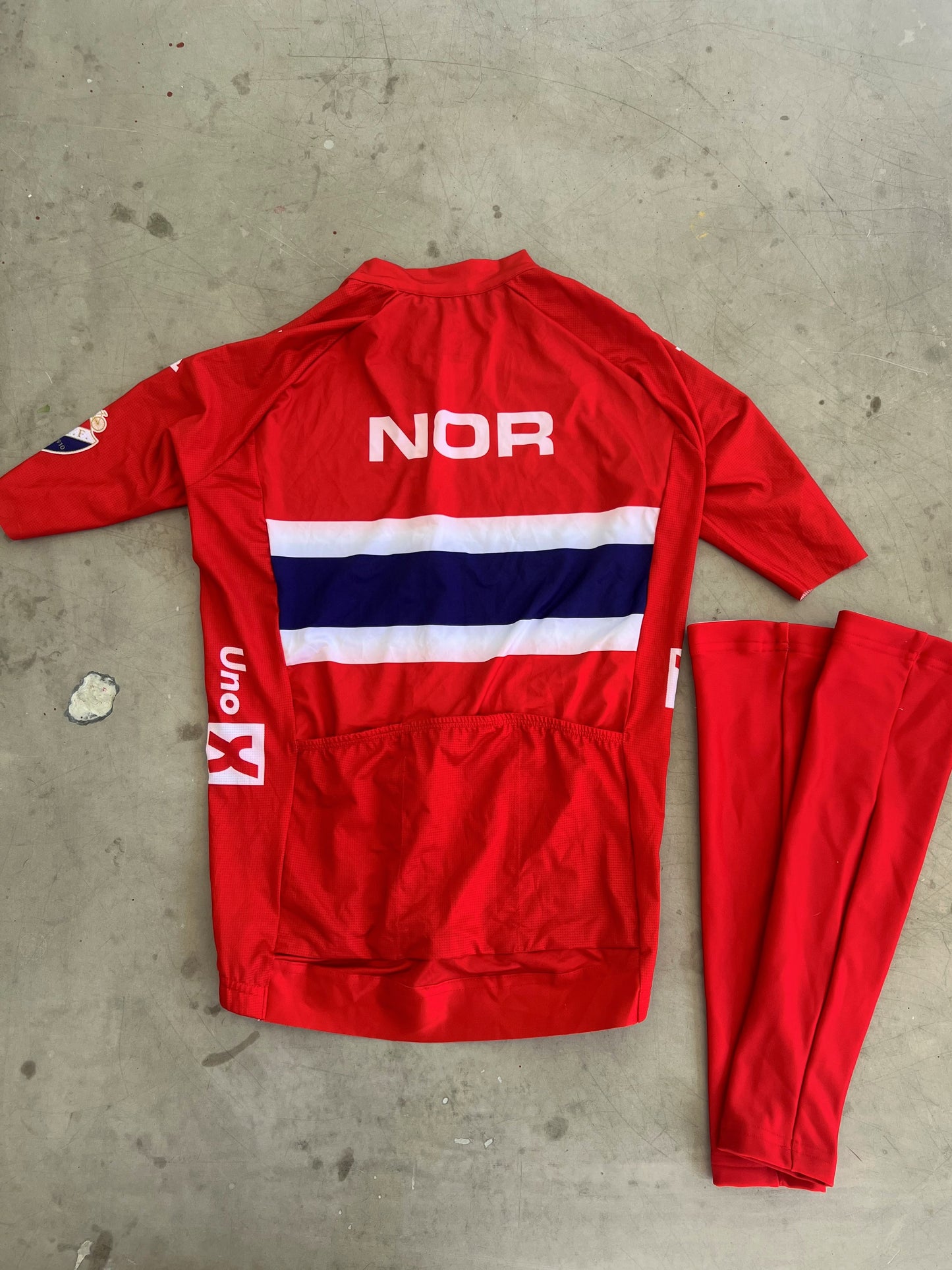 Norway National Team | Orack Bundle - Short Sleeve Jersey & Arm Warmers | S | Rider-Issued Pro Team Kit