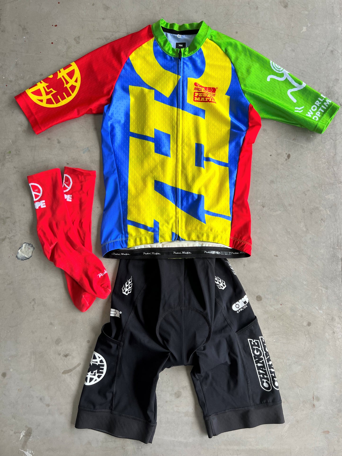 Pedal Mafia / Ornamental Conifer Collab - Jersey, Bibs & Sock Bundle | S | Rider-Issued Pro Team Kit