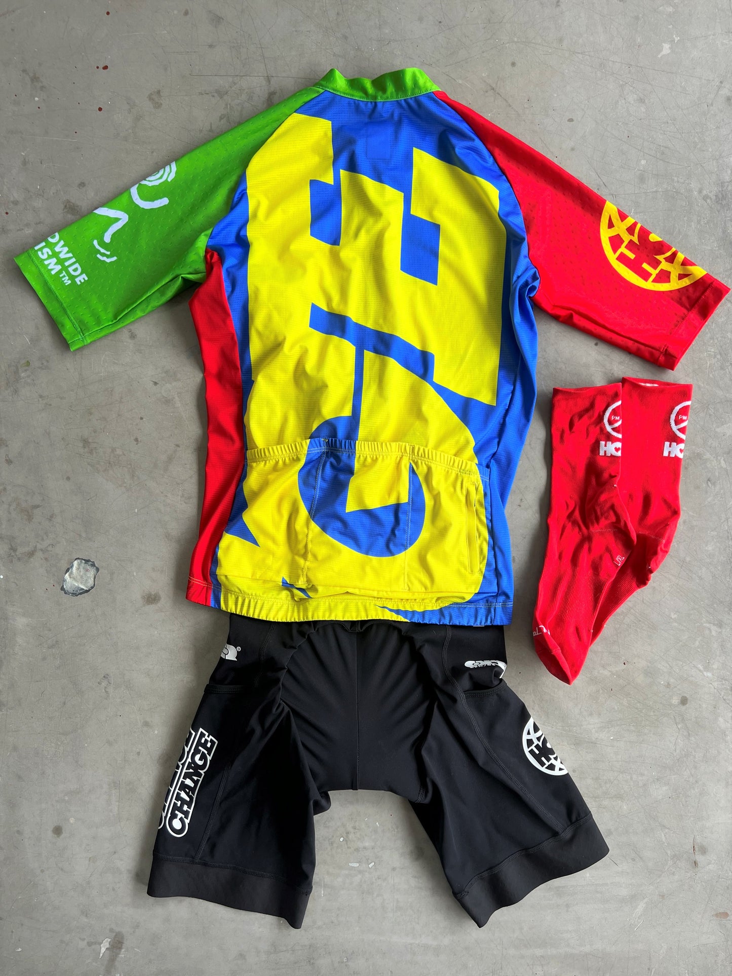 Pedal Mafia / Ornamental Conifer Collab - Jersey, Bibs & Sock Bundle | S | Rider-Issued Pro Team Kit