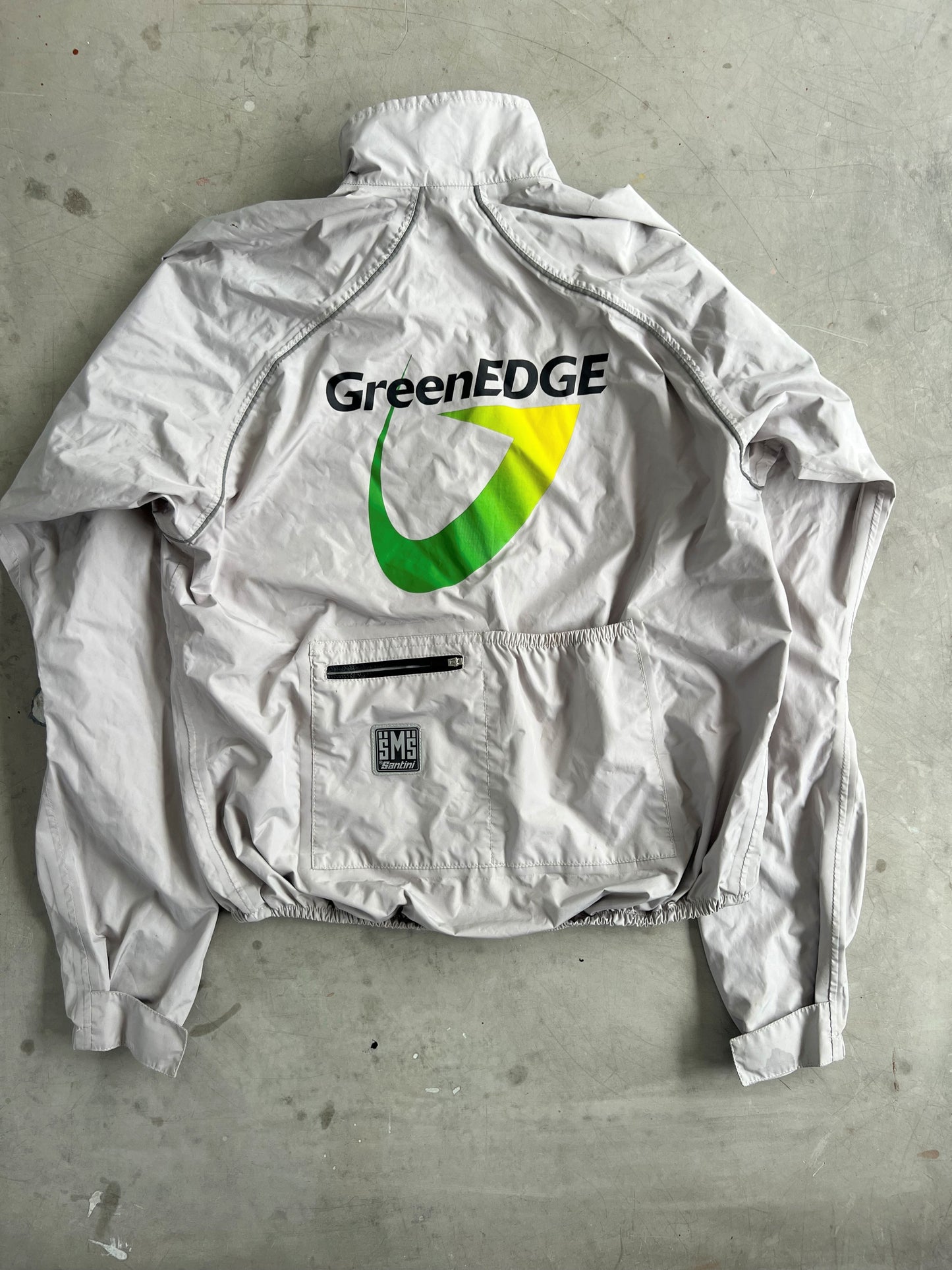 Orica GreenEdge - Santini Rain Jacket | Grey | M | Rider-Issued Pro Team Kit