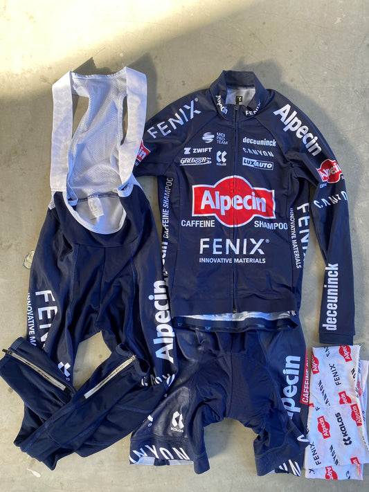 Alpecin Fenix Women | Kalas Winter Bundle - Thermal Jersey, Bibs, tights | S/M | Rider-Issued Pro Team Kit