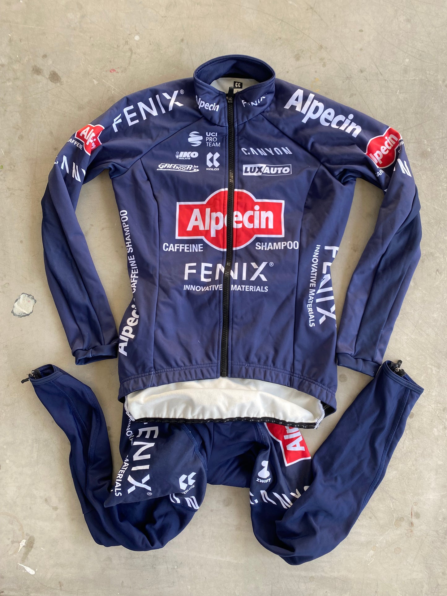 Alpecin Fenix Women | Kalas Deep Winter Bundle - Jacket & Padded Tights | S/M | Rider-Issued Pro Team Kit