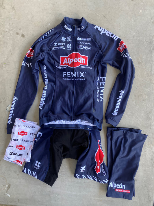 Alpecin Fenix Women | Kalas Winter Bundle - Thermal Jersey, Thermal Bibs, etc | S/M | Rider-Issued Pro Team Kit