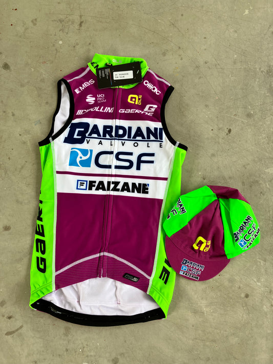 Bardiani | Ale Bundle - Thermal Gilet, Cap, Gloves, Buff | S | Rider-Issued Pro Team Kit