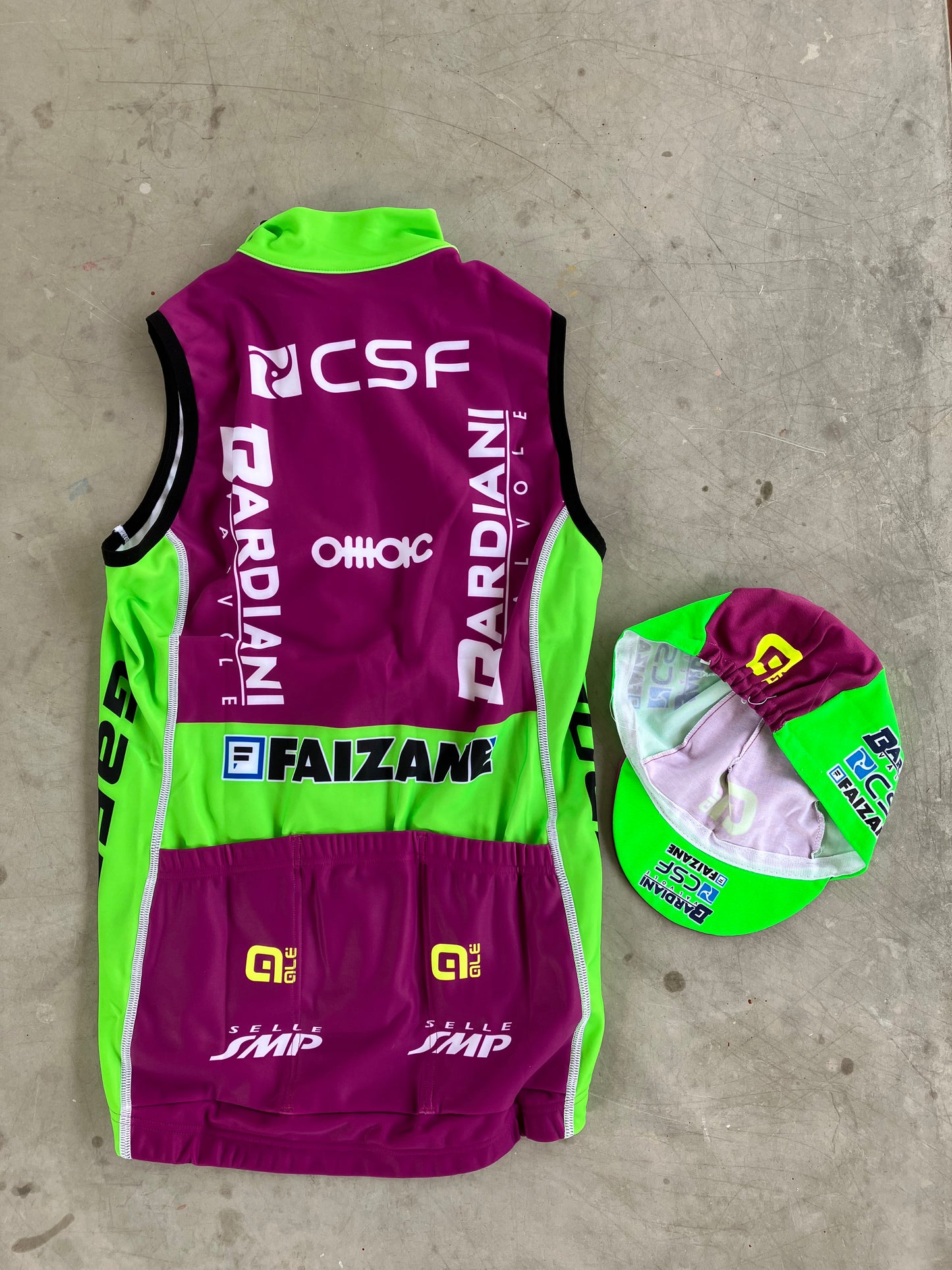 Bardiani | Ale Bundle - Thermal Gilet, Cap, Gloves, Buff | S | Rider-Issued Pro Team Kit