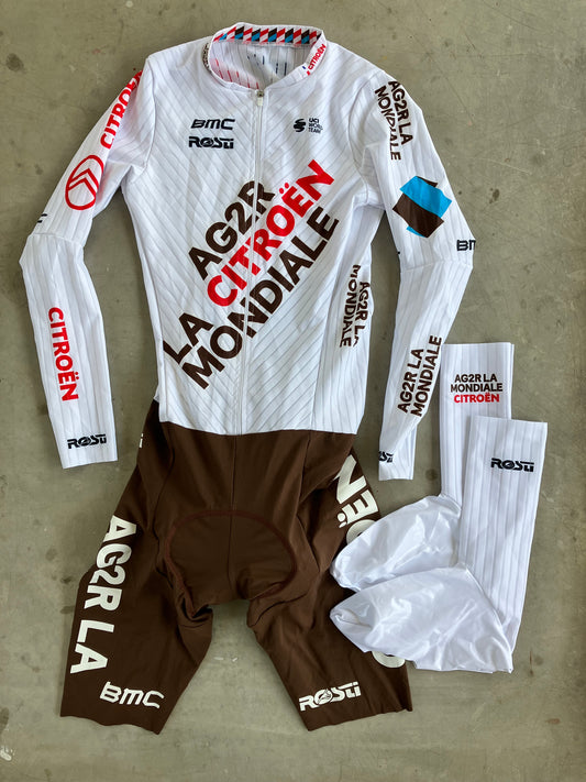 AG2R Citroen | Rosti Bundle - Long Sleeve TT Suit and TT Shoe Covers | Rider-Issued Pro Team Kit