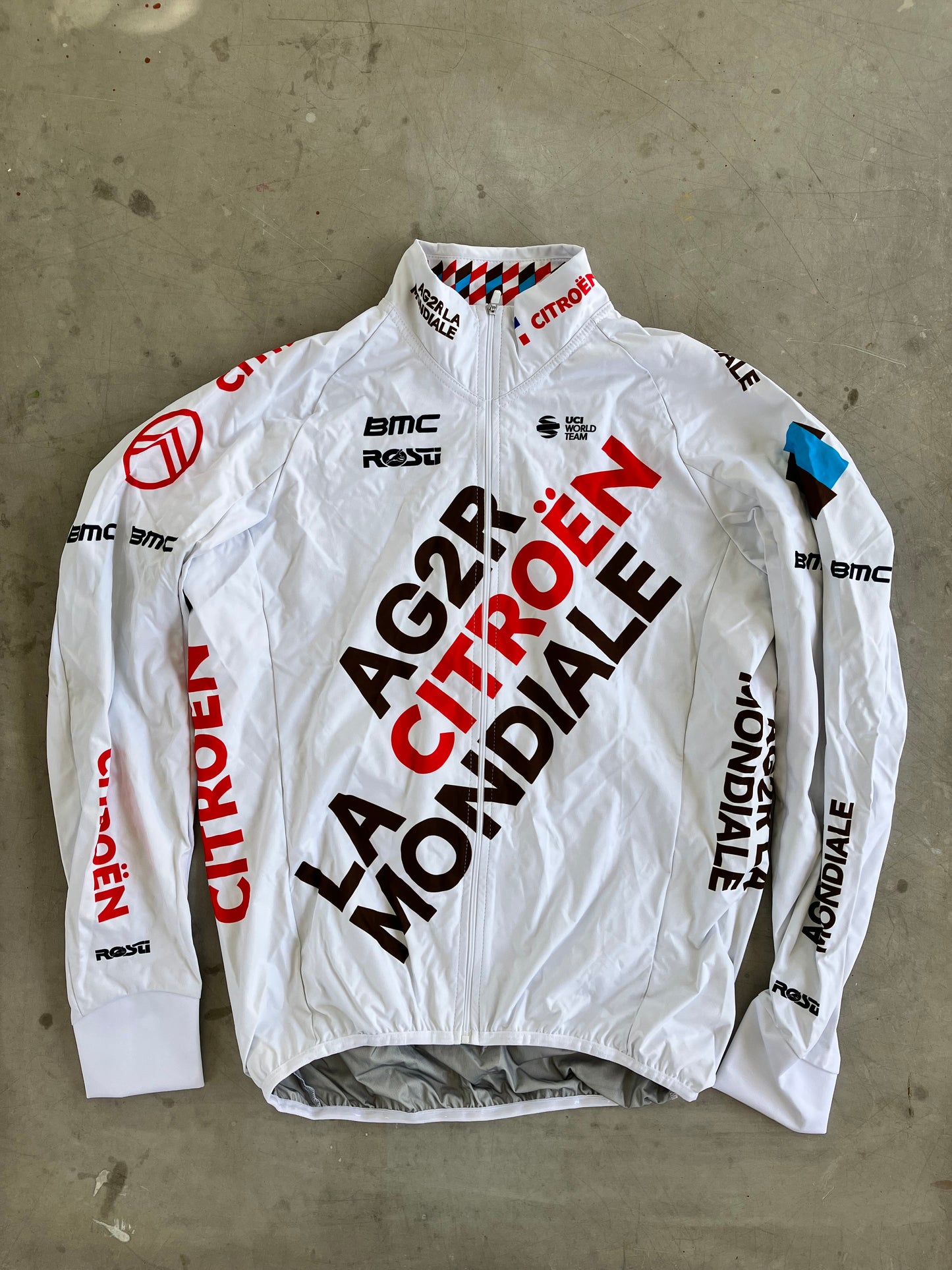 AG2R Citroen | Rosti Rain Jacket | White | Rider-Issued Pro Team Kit