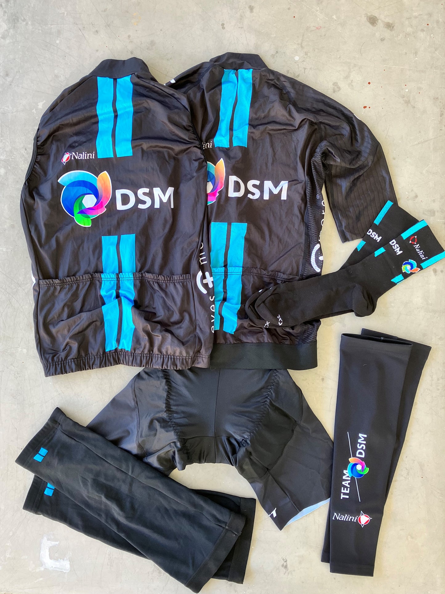 DSM | Nalini Bundle - Jersey, Bibs, Gilet, Socks, Knee & Arm Warmers | S/M | Rider-Issued Pro Team Kit