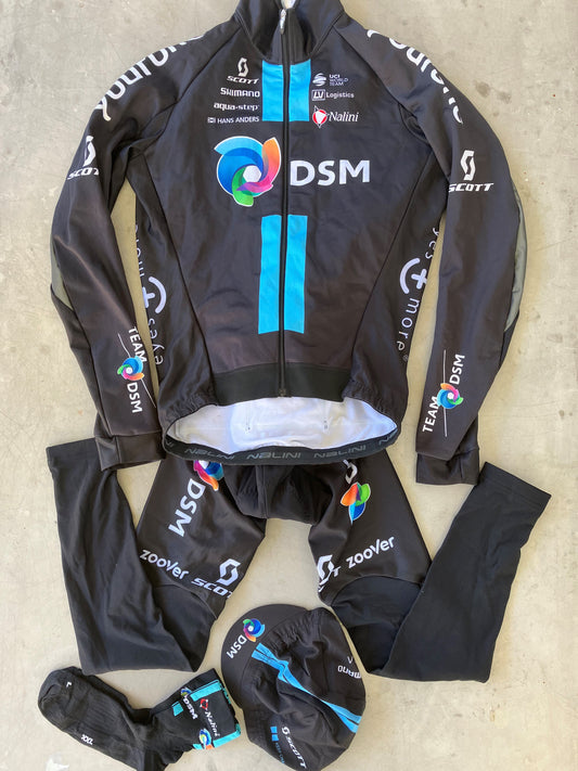 DSM | Nalini Bundle - Winter Jacket, Padded Tights, Socks, Cap | M | Rider-Issued Pro Team Kit