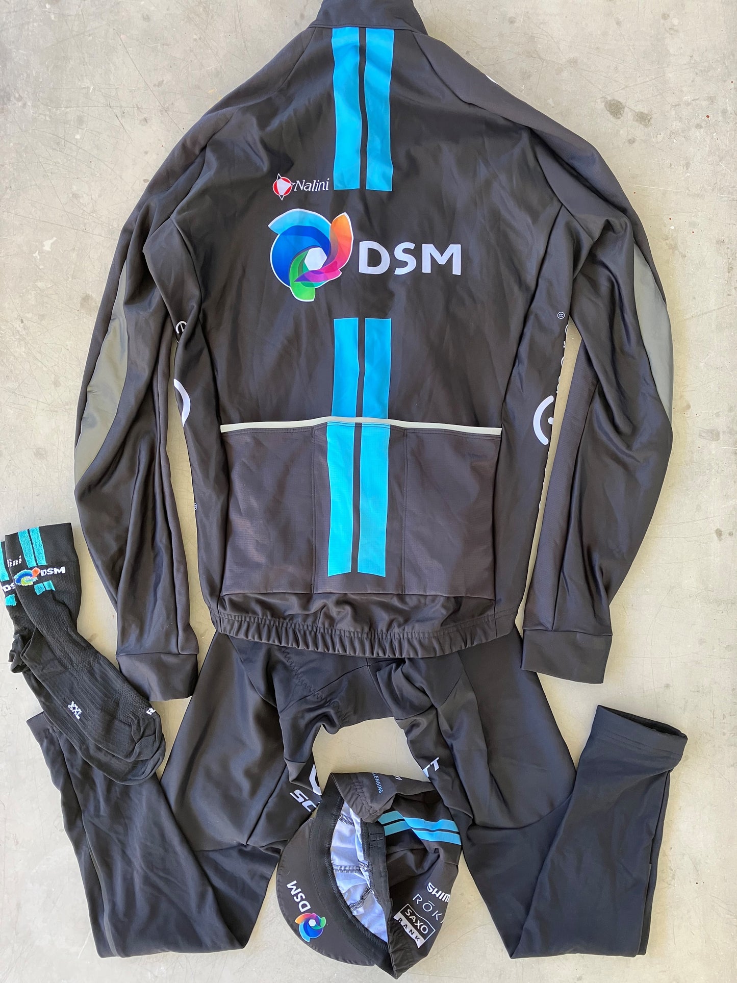 DSM | Nalini Bundle - Winter Jacket, Padded Tights, Socks, Cap | M | Rider-Issued Pro Team Kit