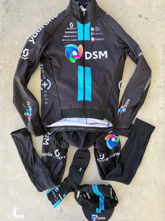 DSM | Nalini Bundle - Winter Jacket, Padded Tights, Socks, Cap | M | Rider-Issued Pro Team Kit