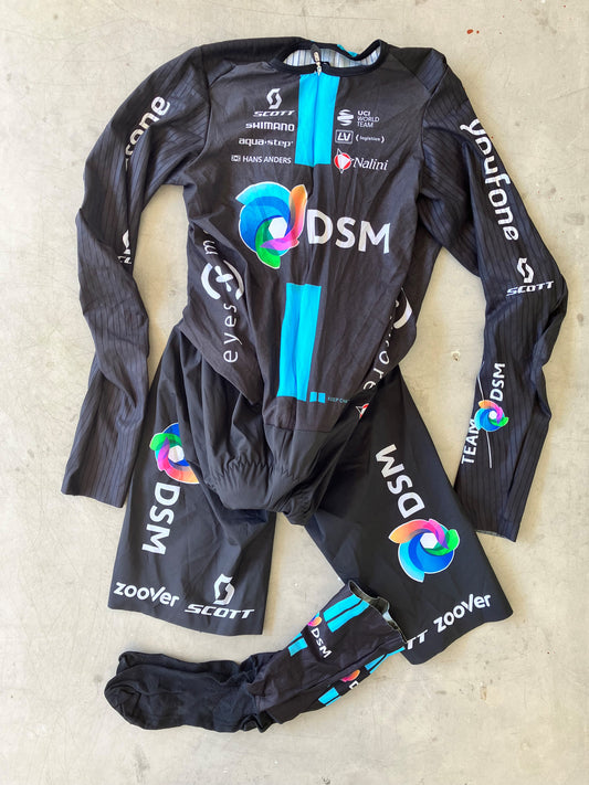 DSM | Nalini Bundle - Long Sleeve TT Suit with TT socks | M | Rider-Issued Pro Team Kit