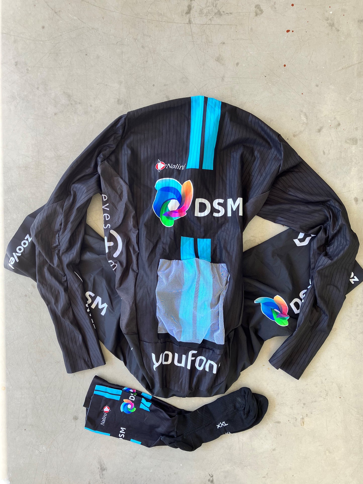 DSM | Nalini Bundle - Long Sleeve TT Suit with TT socks | M | Rider-Issued Pro Team Kit