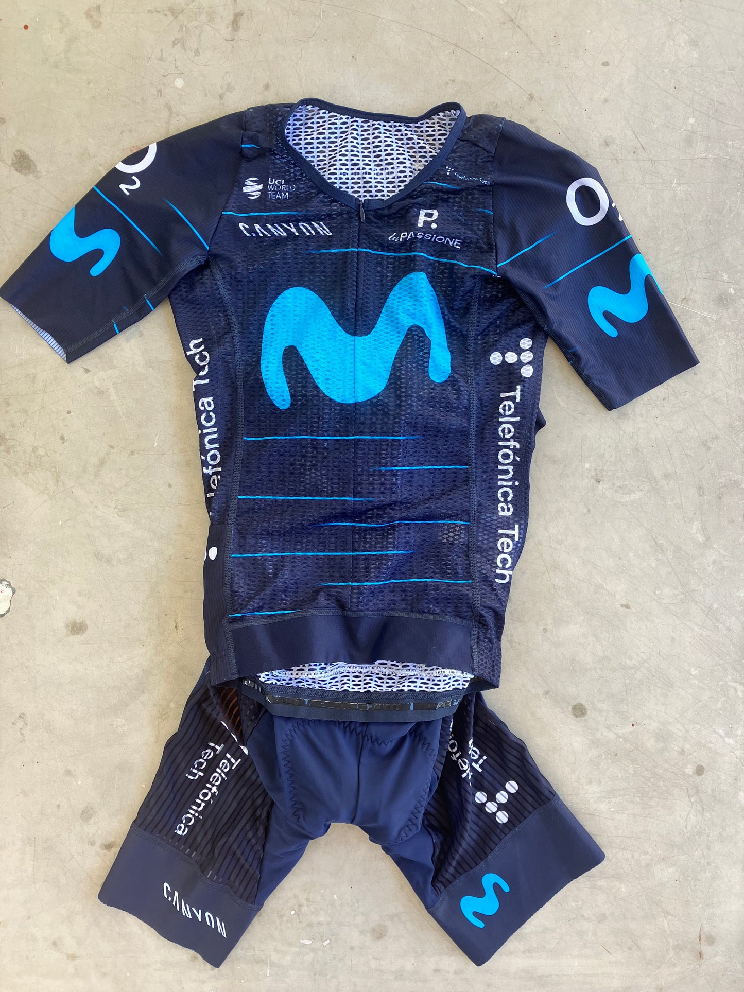 Movistar | La Passione Bundle - Summer Jersey and Bibs  | XS/S | Rider-Issued Pro Team Kit