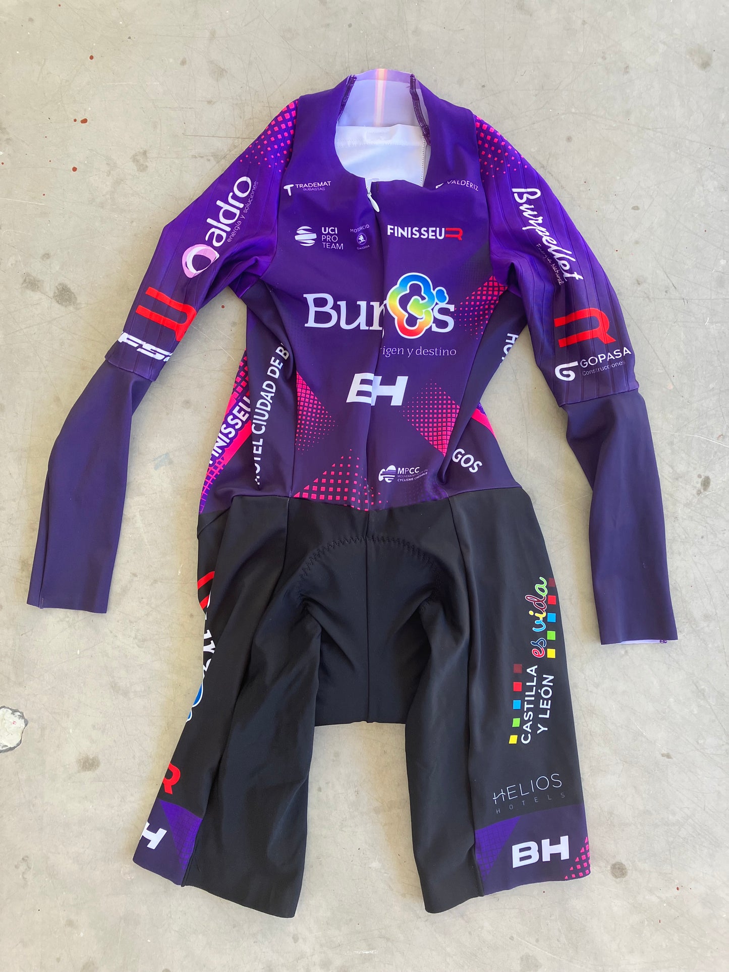 Burgos | Finisseur Long Sleeve TT Suit | Purple | S | Rider-Issued Pro Team Kit