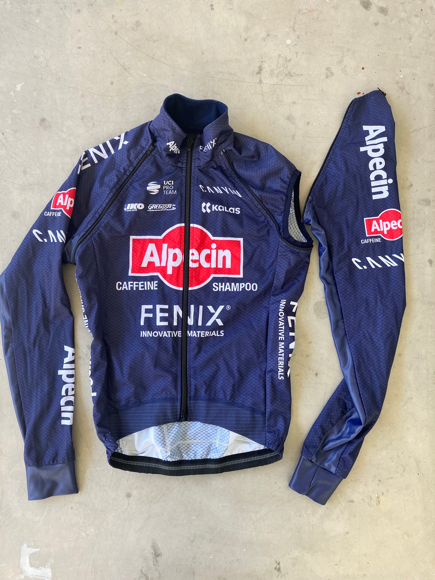 Alpecin Fenix Men | Kalas Jacket with Removable Sleeves | S | Rider-Issued Pro Team Kit