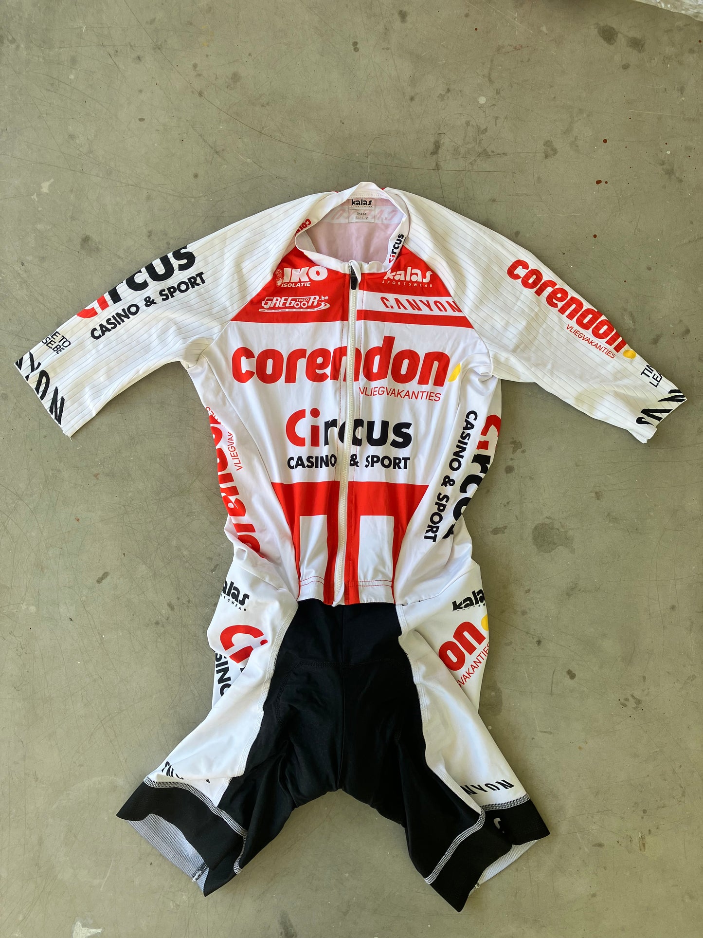 Corendon Circus | Kalas Short Sleeve Road Suit | White | S | Rider-Issued Pro Team Kit