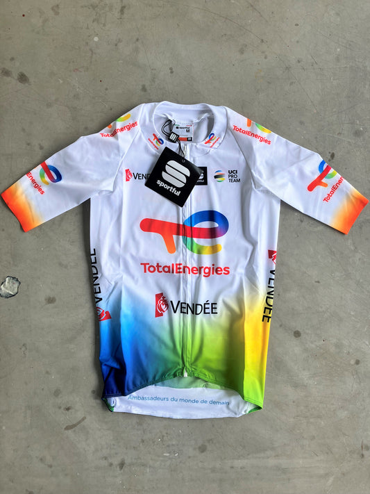 TotalEnergies | Sportful Short Sleeve Jersey | White | M | Rider-Issued Pro Team Kit