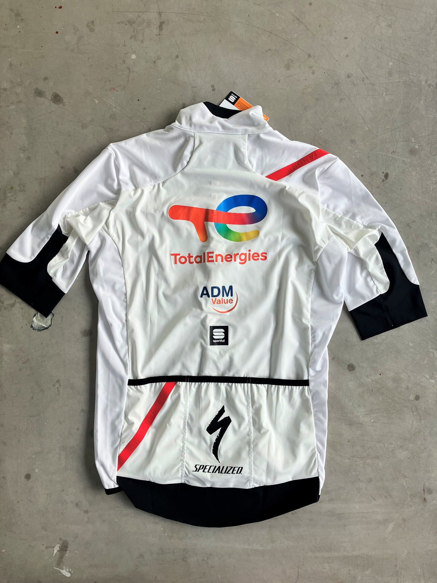 TotalEnergies | Sportful Short Sleeve Light Gabba Jersey | White | Rider-Issued Pro Team Kit