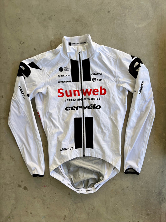 Sunweb 2020 | Craft White Rain Jacket |  Size S | Rider-Issued Pro Team Kit