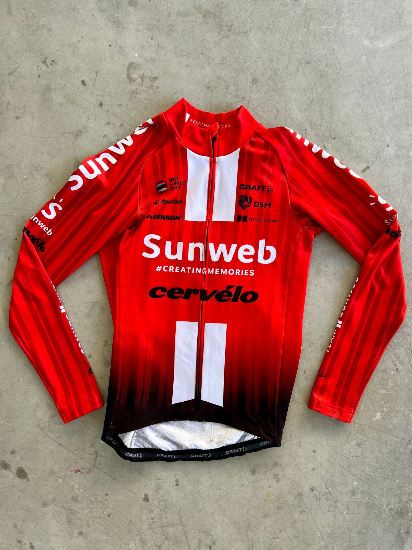 Sunweb 2020 | Craft Red Long Sleeve Winter Jersey |  Size S | Rider-Issued Pro Team Kit