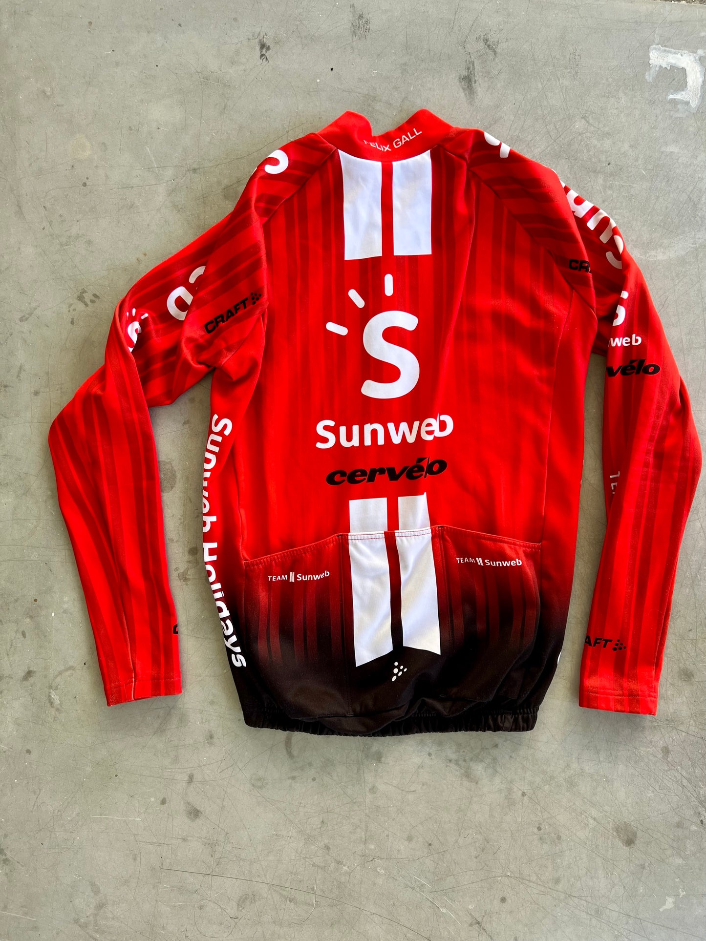 Sunweb 2020 | Craft Red Long Sleeve Winter Jersey |  Size S | Rider-Issued Pro Team Kit