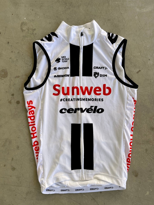 Sunweb 2020 | Craft White Lightweight Wind Vest |  Size S | Rider-Issued Pro Team Kit