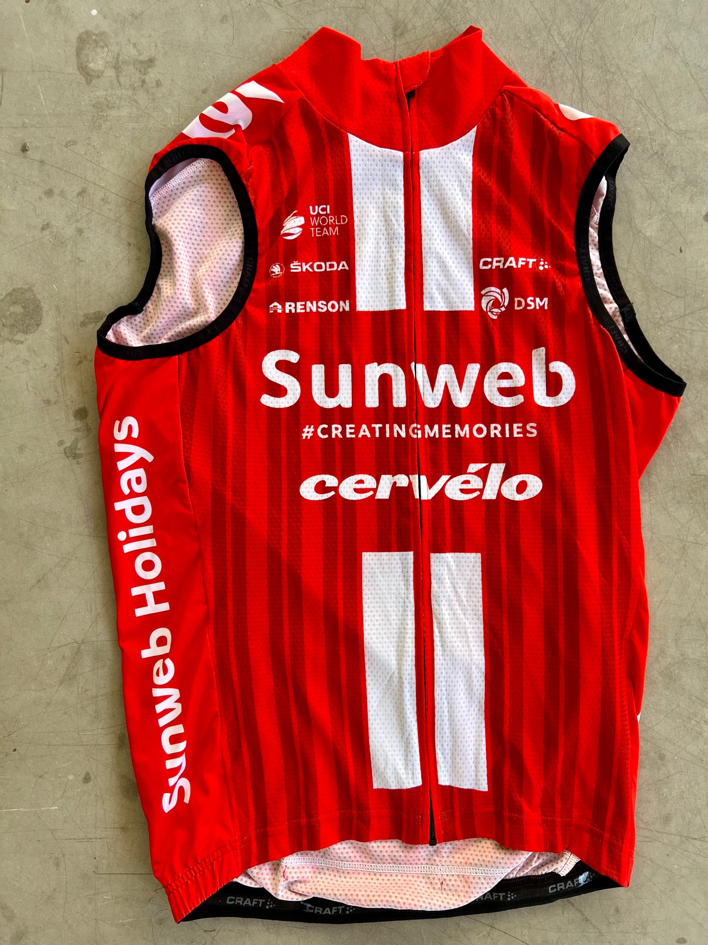 Sunweb 2020 | Craft Red Thermal Wind Vest |  Size S | Rider-Issued Pro Team Kit