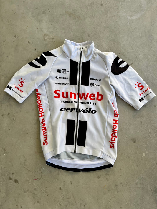 Sunweb 2020 | Craft White Short Sleeve Winter Gabba Jersey |  Size S | Rider-Issued Pro Team Kit