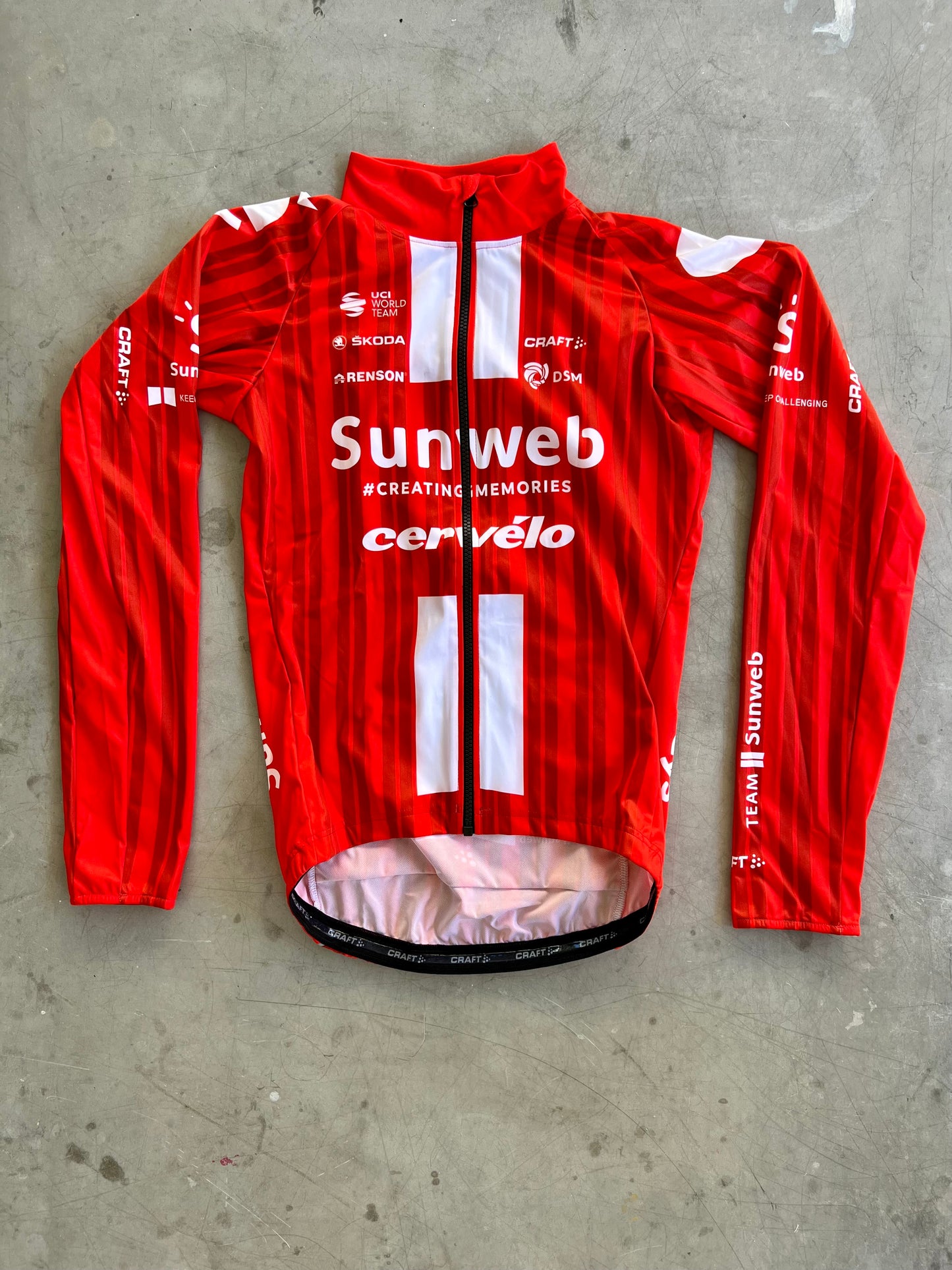 Sunweb 2020 | Craft Red Rain Jacket |  Size S | Rider-Issued Pro Team Kit